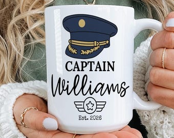 2026 Pilot Coffee Mug, Custom New Pilot Mug, Pilot Graduation Gift, New Aviator Mug, Mug For Aviator Birthday, Captain Promotion Gift(A511T)