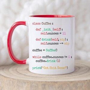 Software Developer Mug, Personalized Computer Programmer Gift, Mug For Programmer, Python Mug, Gift For Code Writers, Engineer Gift (A527T) Bild 4