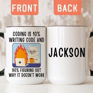 Funny Programmer Coffee Mug, Custom Software Engineer Gift, Code Writer Coffee Cup, Gift For Software Engineer, Computer Joke Gift (A537T)