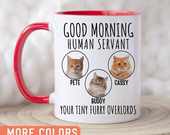 Cat Lover Coffee Mug, Personalized Cat Dad Gift, Gift For Cat Lover, Cat Dad Christmas Mug, Pet Lover Present, Birthday Gift For Cat (A517T)