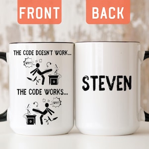 Funny Software Developer Mug, Custom Software Developer Gift, Code Writer Coffee Cup, Gift For Programmer, Software Engineer Mug Gift(A541T)