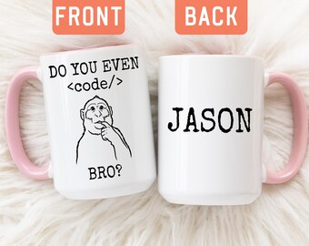 Sarcastic Developer Gift, Custom Programmer Coffee Mug, Humorous Gift For Software Colleague, Code Writer Mug, Software Engineer Mug (A530T)