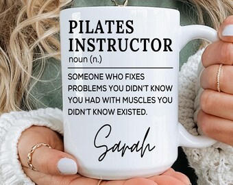 Pilates Instructor Appreciation Mug, Personalized Pilates Instructor Definition Gift, Pilates Instructor Thank You Mug, Pilates Gift (A506T)