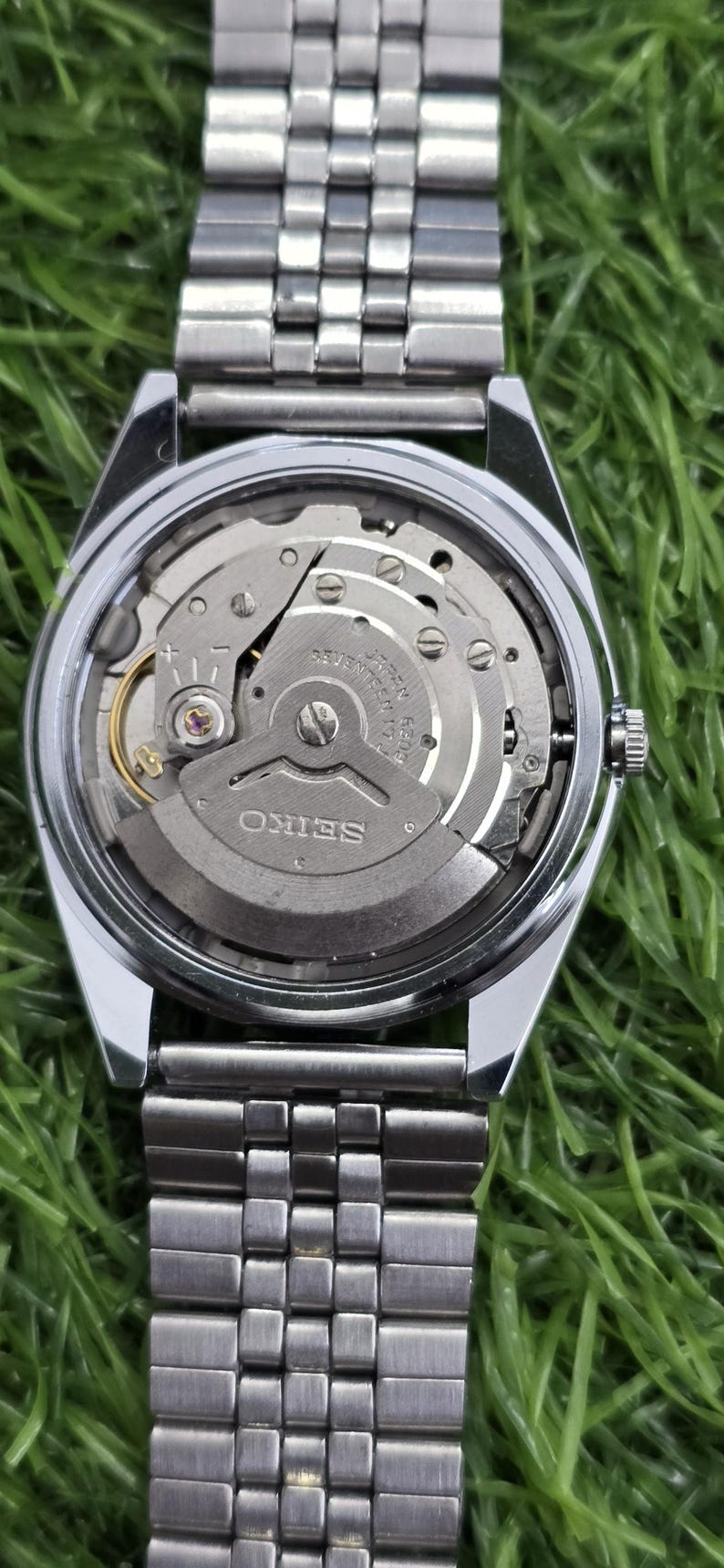 Reloj de pulsera japonés vintage Seiko 5 automático para hombre, de acero, con día y fecha, 17 joyas, restaurado. imagen 7