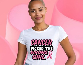 Bröstcancermedvetenhetströjor (Cancer valde fel tjej)