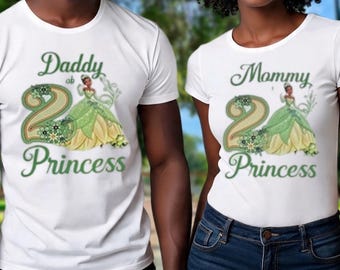 Magliette e tutine per il compleanno della principessa Tiana e del principe Naveen