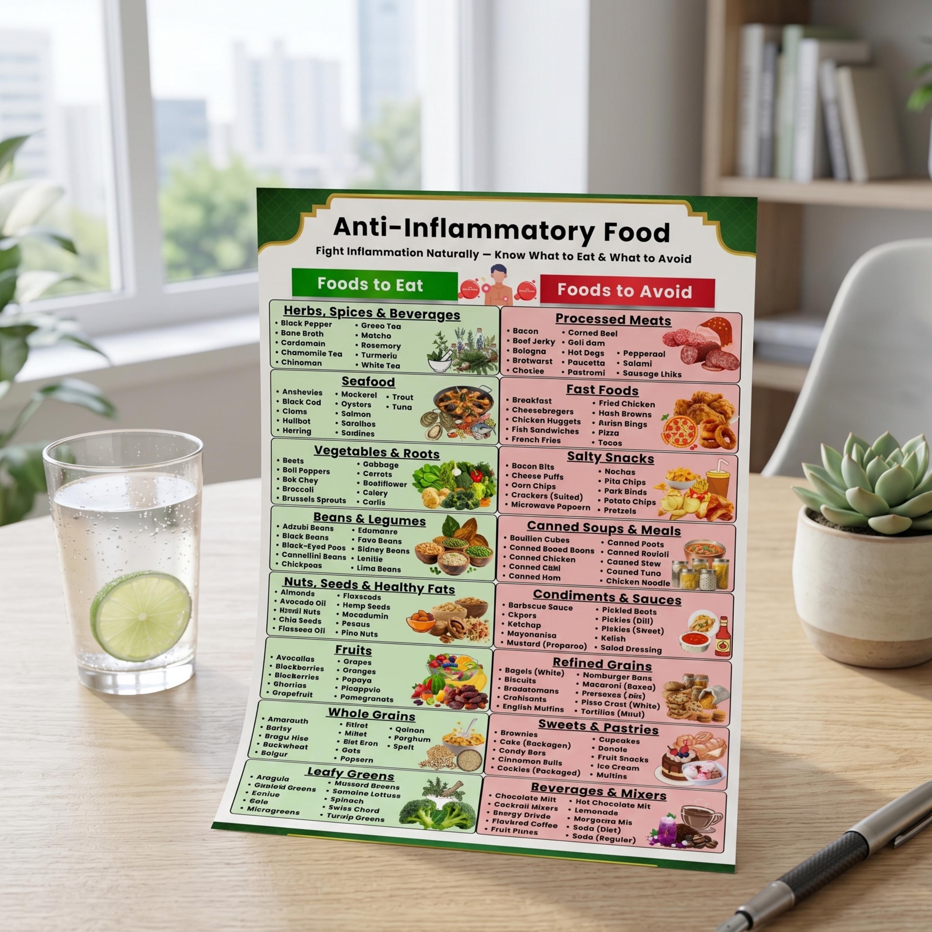 Liste des aliments anti-inflammatoires imprimable | Tableau des ...
