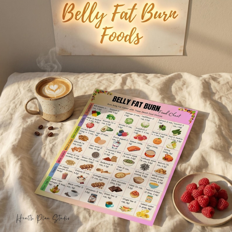 Belly Raspberry Day Belly Fat Burn Food Chart, Printable Belly Fat Burn Food List, Healthy ...