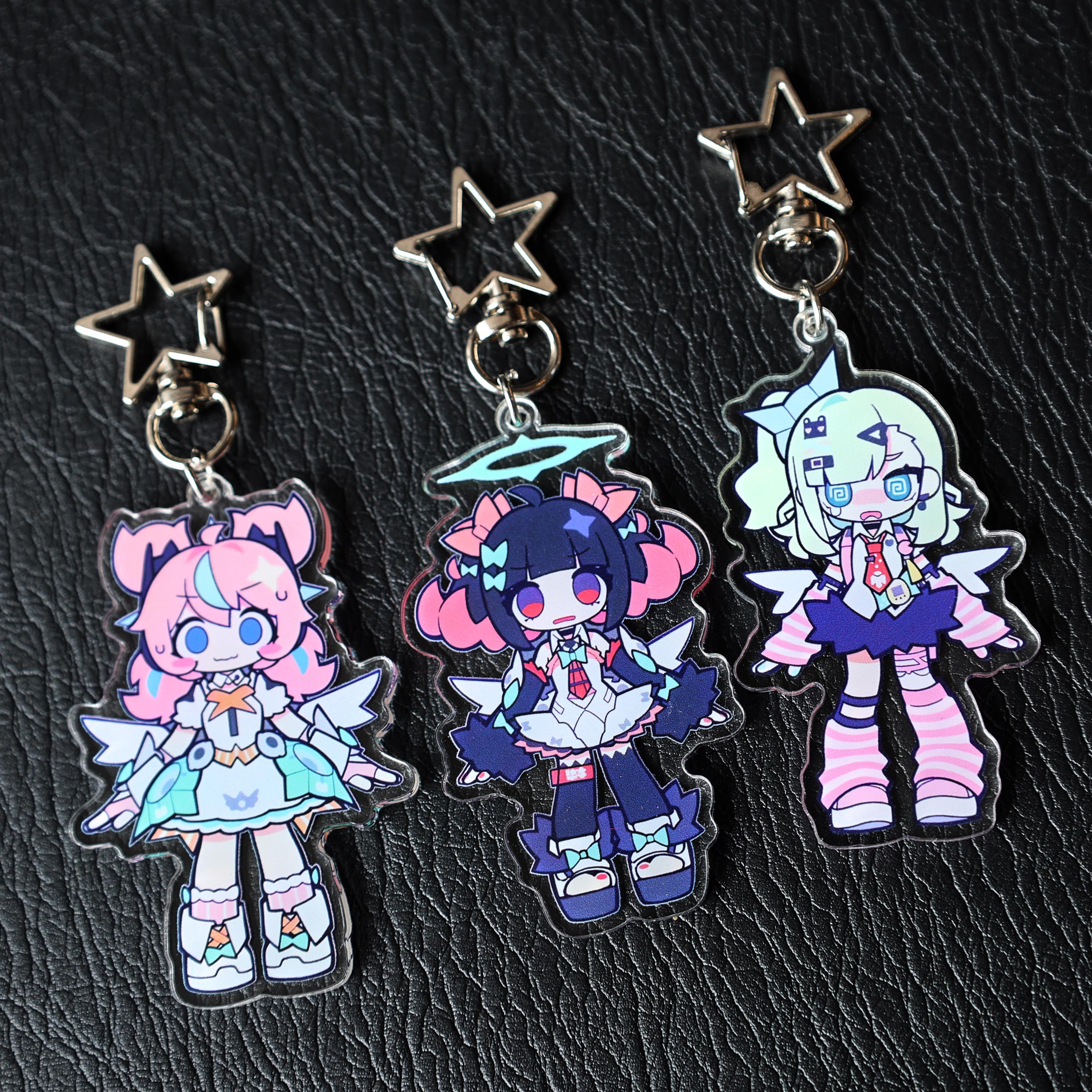 BONBONERO（ボンボネロ） アクア CHIBI_GURI（チビグリ）セット Zenless Zone Zero Sunna Nangongyu Aria Acrylic Keychain, Chibi