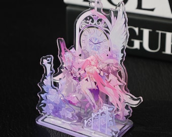 Honkai Star Rail Elysiai Acrylic Standee, Clock & Wings Design