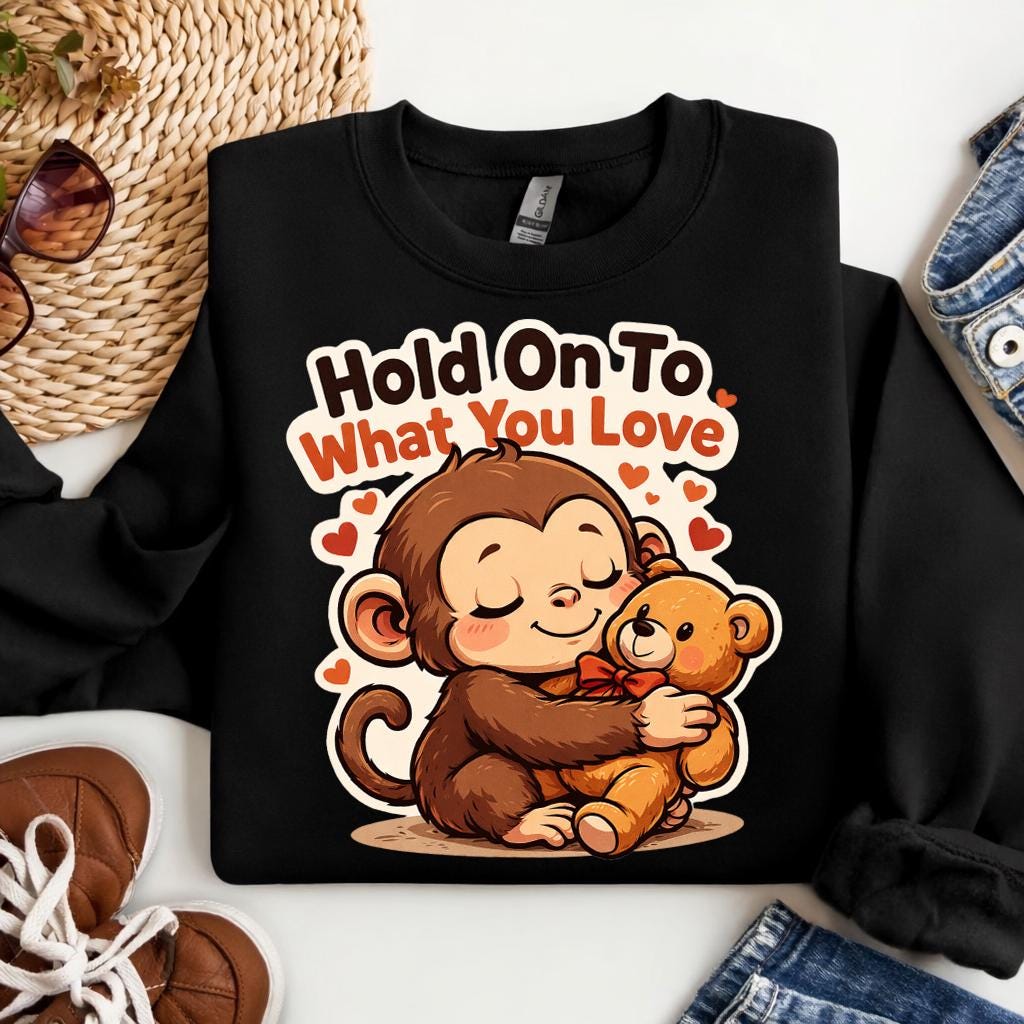 Punch the Monkey PNG SVG Funny Monkey Quote Hold on to What You Love ...