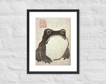 Impresión enmarcada "Rana" de Matsumoto Hoji - Serie de artistas famosos