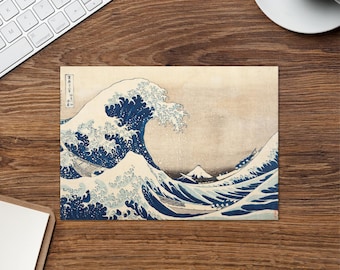 Tarjeta de felicitación de La gran ola de Kanagawa - Katsushika Hokusai (c.1831)