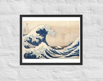 Póster enmarcado La gran ola de Kanagawa - Katsushika Hokusai