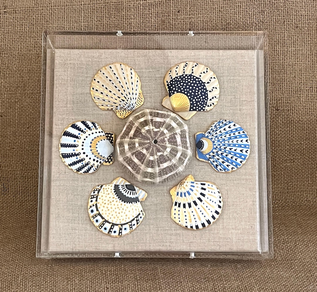 Real Shell Art Original Hand Painted Shell Art - Etsy