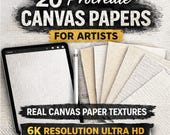 Procreate Canvas Paper Textures | 6K Ultra HD (20 Pack)