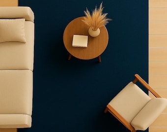 Hand Tufted Blue Rug | Nordic Knots Inspired | Authentic New Zealand Wool | Luxury Modern Carpet For Living Room Drawing Room