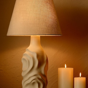 Ceramic lamp bohem style, table lamp, nordic style ceramic lamp, ceramic abajur