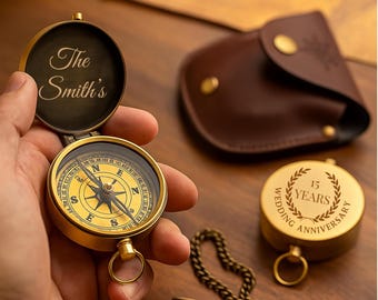 Brújula grabada personalizada: regalo de escritura a mano personalizado para papá