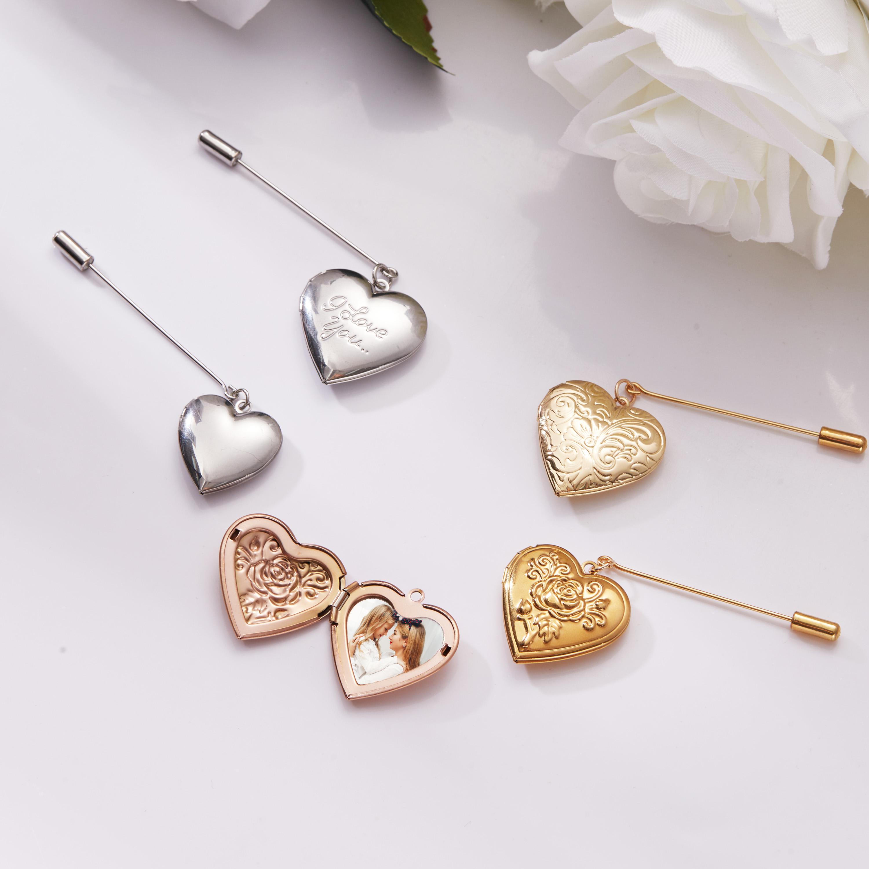 アンティーク　ハート ロケット ブローチ ロケットブローチ - Etsy 日本