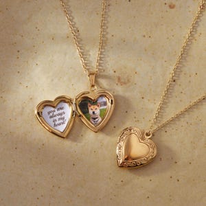 Personalized Heart Photo Locket Necklace – Custom Birthstone Pendant, Memory Keepsake, Gift for Mom, Wife, or Best Friend