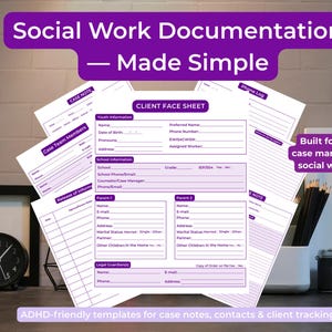 Social Work Documentation Templates | Fillable PDF & Canva