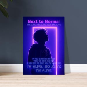 A4 Next To Normal Musical Poster, Broadway Wall Art, Theatre Quote Print, Custom Art, Gift for Theatre Lovers, Inspired by Broadway Musicals