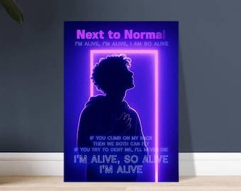 Next to Normal Broadway Poster: Theatre Quote Print, Musical Wall Art