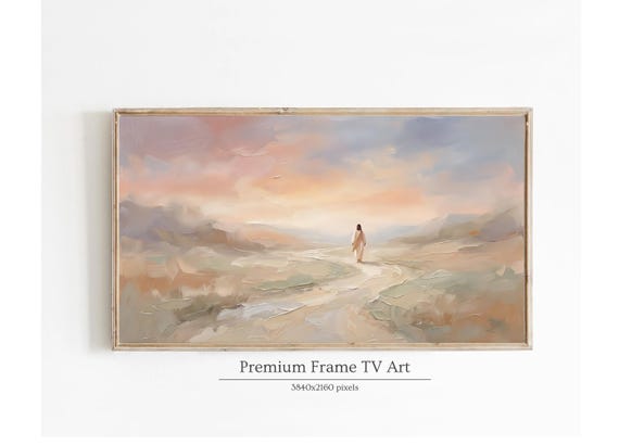 Jesus at Dawn TV Frame Art | Easter Christian Digital Print