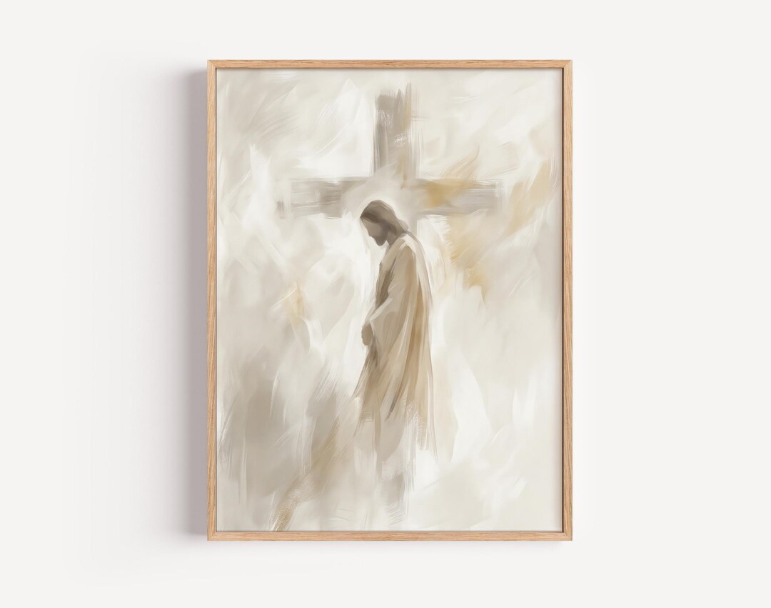 Jesus on the Cross Minimalist Christian Wall Art (digital Download) - Etsy