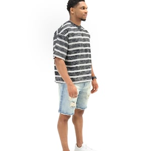 Distressed Denim Jorts - Antique Wash