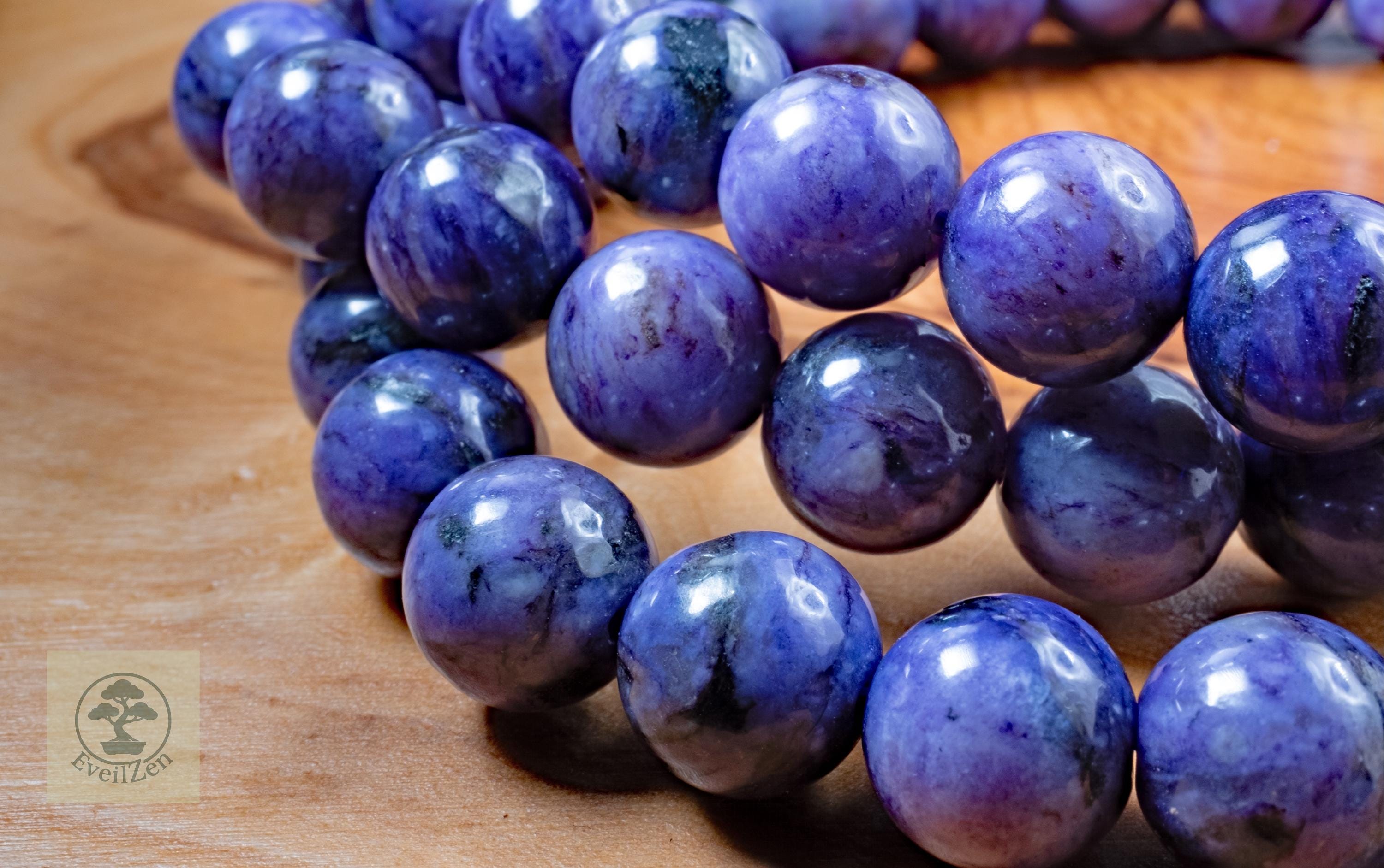 Fil De Perles Sugilite 6mm - 56 Perles Violet Rose, Environ 37 Cm