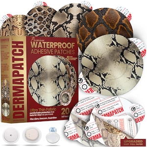 Dexcom G7-patches - waterdichte stickers die ook passen: Freestyle Libre 2/3/3+ en G6 - luxe slangenleer