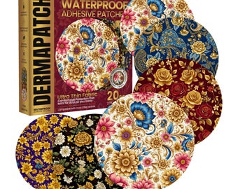 CGM Sensor Patches Compatible with Dexcom G7, Stelo, FreeStyle Libre 3, Libre 3 Plus, Libre 2, Lingo | Waterproof Adhesive Covers - Florals