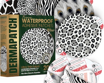 Dexcom G7-patches - waterdichte stickers die ook passen: Freestyle Libre 2/3/3+ en G6 - luxe dierenhuiden