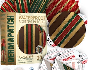 Dexcom G7-patches: waterdichte stickers die ook passen: Freestyle Libre 2/3/3+ en G6: luxe strepen