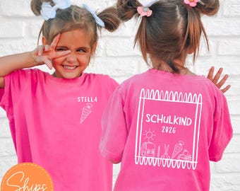 Schoolchild 2026 T-Shirt | Personalized Name & Year Tee | Back to School Gift Idea