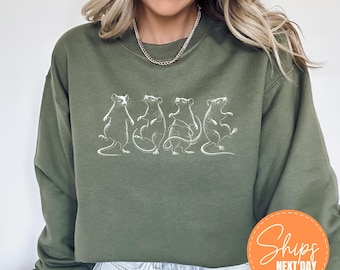Dancing Rats Comfort Colors Sweatshirt, Funny Medieval Rat Sweater
