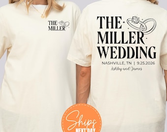 Custom Wedding Toss Shirt | Comfort Colors Bridal Party Gift | Matching Wedding Merch
