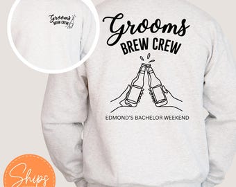 Personalized Bachelor Party Sweatshirt, Brewery Tour Crewneck, Groom Top