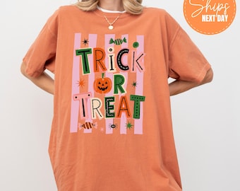 Retro Halloween Shirt, Comfort Colors Spooky Season Tee, Pumpkin Season Top