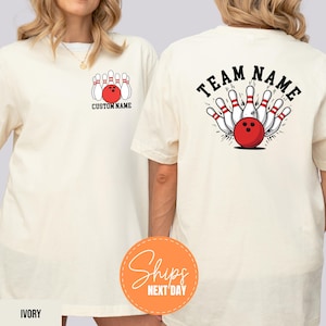 Custom Bowling Comfort Colors Shirt, Personalized Team Tee, Family Matching Gift
