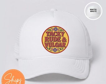 Vintage Distressed Trucker Hat, Retro Sarcastic Baseball Cap, Edgy Snapback