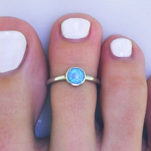Opal • Adjustable Toe Ring • Toe Ring • Midi Ring • Knuckle Ring • Minimalist Ring • Dainty Ring • Toe Rings • Silver Toe Ring • TRA77