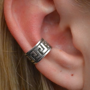 Griechischer Schlüssel Ohrmanschette • Ohr wickeln • Ohr Manschette • Silber Ohrmanschette • Sterling Ohrmanschette • Silber Ohrmanschette - Sterling Ohrmanschette - Greek Key - EC346