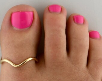 Wavy • Big Toe Ring • Gold Big Toe Ring • Sized Toe Ring • Gold Toe Ring • Toe Rings • Gold Toe Ring • Statement Ring • Toe Ring • TR27-XL