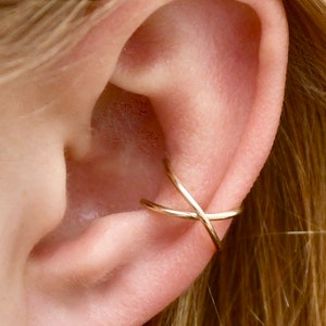 Criss Cross • Ear Cuff • X Ear Cuff • Ear Cuff • Ear Wrap • Middle Fit Ear Cuff • Ear Cuffs • Minimalist Ear Cuff • Skinny Ear Cuff • EC320