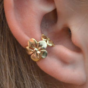 Plumeria • Ear Cuff • Gold Vermeil, Sterling Silver, Rose Gold Vermeil • Ear Cuffs • Hawaiian Ear Cuff • Middle Fit • EC351