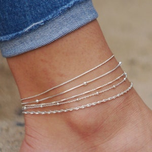 Silver Anklets • Anklets • Simple Anklets • Layered Anklets • Anklets for Women • Select a Style • Gold Anklets • Delicate Anklets