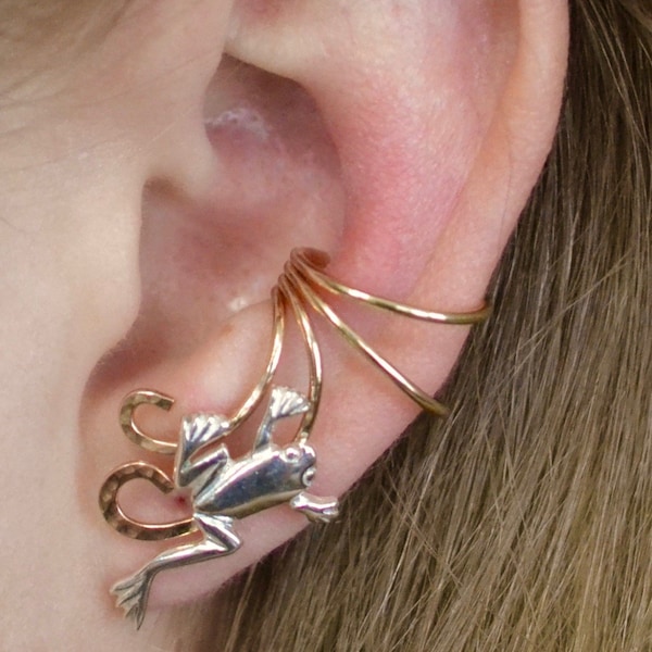 Frog • Ear Wrap • Ear Cuff • Ear Wraps • Ear Cuffs • Non Pierced Ear Cuff • Frog Ear Wrap • Frog Ear Cuff • Frog Ear Climber • EW118